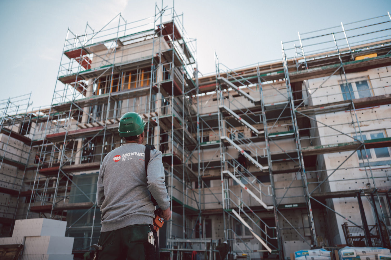 Auf der Baustelle für Mönnig Bau