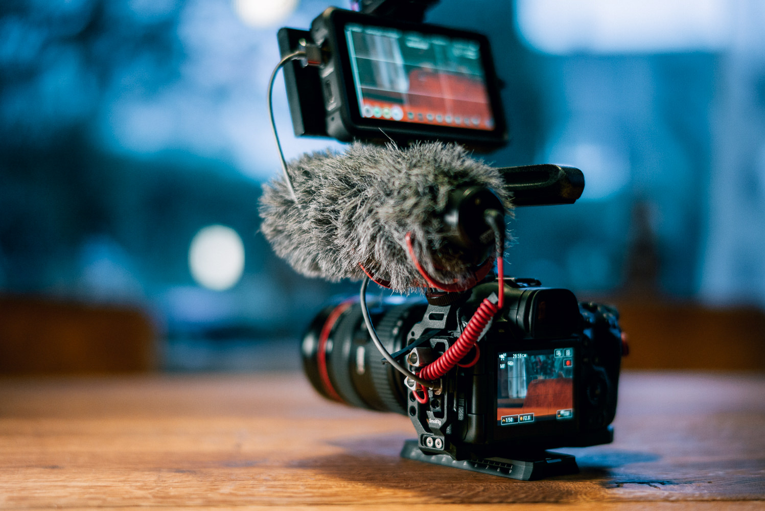Video Setup mit Canon EOS R5, Ninja V und SmallRig Cage